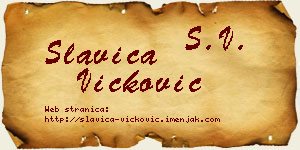 Slavica Vicković vizit kartica